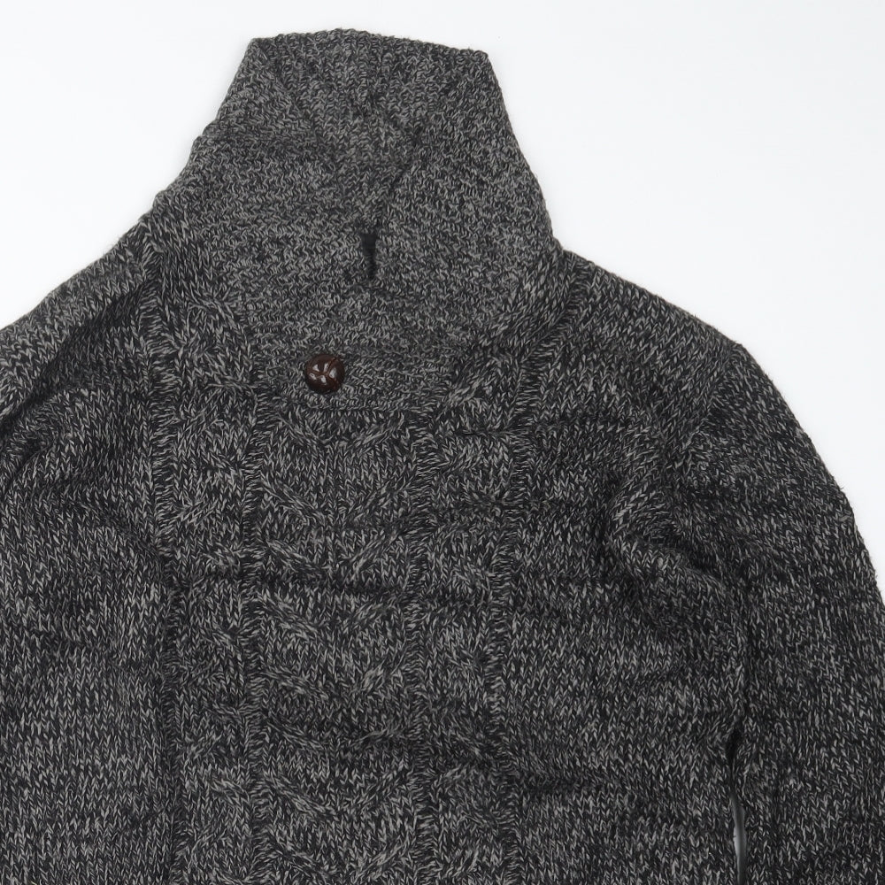 Cedar Wood State Mens Grey  Knit Pullover Sweatshirt Size S