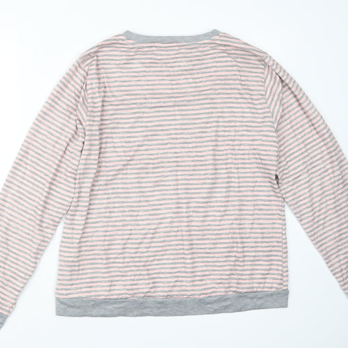 Dorothy Perkins Womens Pink Striped  Top Pyjama Top Size M