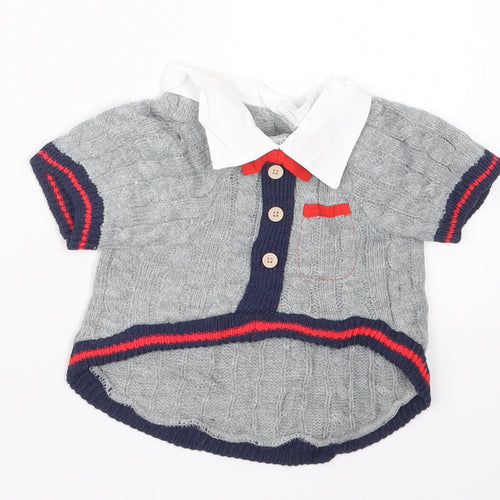 Accessorize Boys Grey   Pullover Jumper One Size