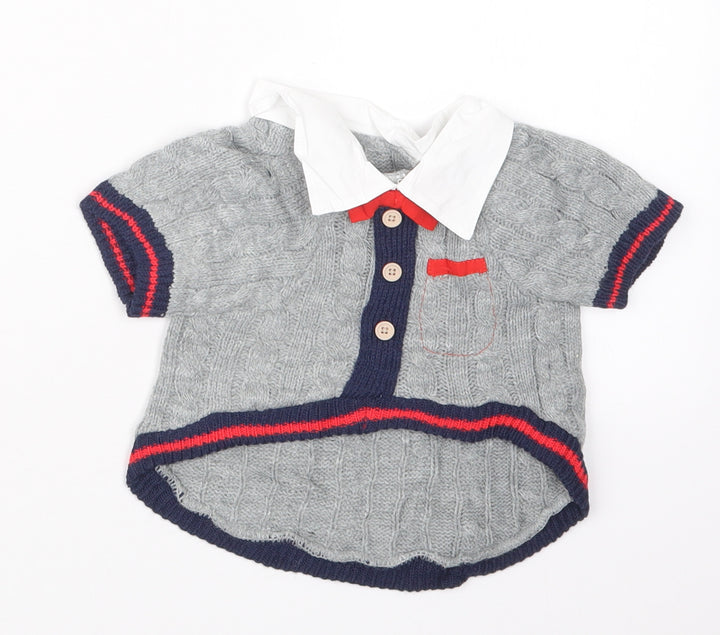 Accessorize Boys Grey   Pullover Jumper One Size
