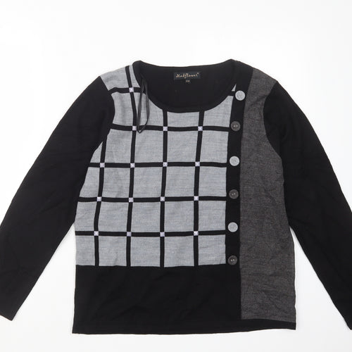 MUDFLOWER Womens Black  Knit Pullover Jumper Size S