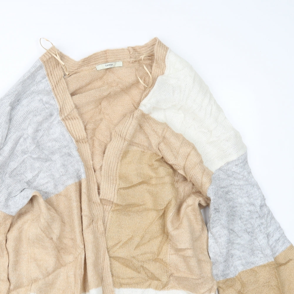 George Womens Beige  Knit Cardigan Jumper Size M