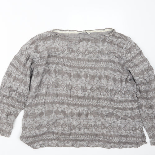 George Womens Grey  Knit Pullover Jumper Size 16