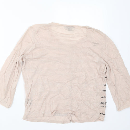 Caroline Sills Womens Beige  Knit Cardigan Jumper Size M