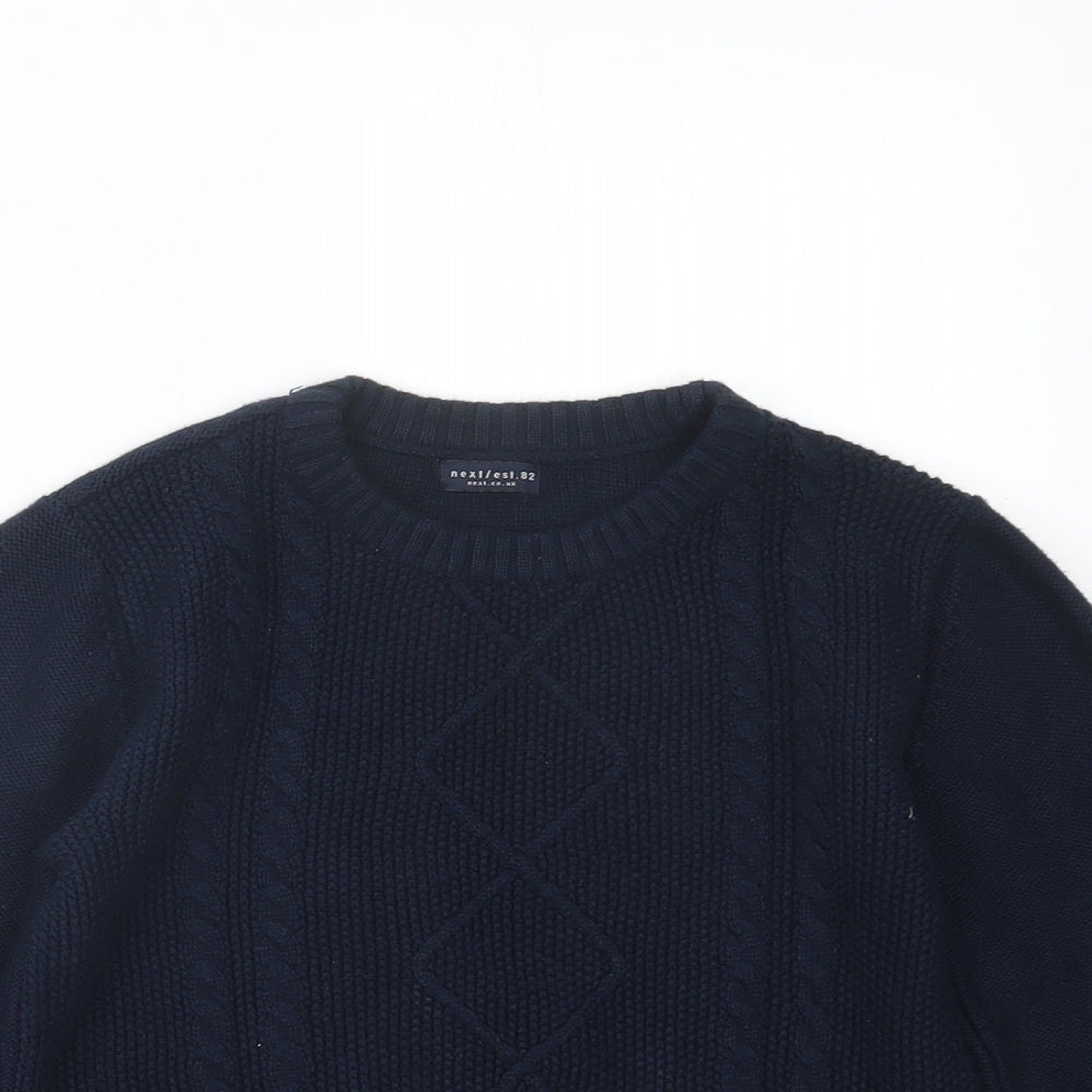 NEXT Boys Blue  Knit Pullover Jumper Size 5-6 Years