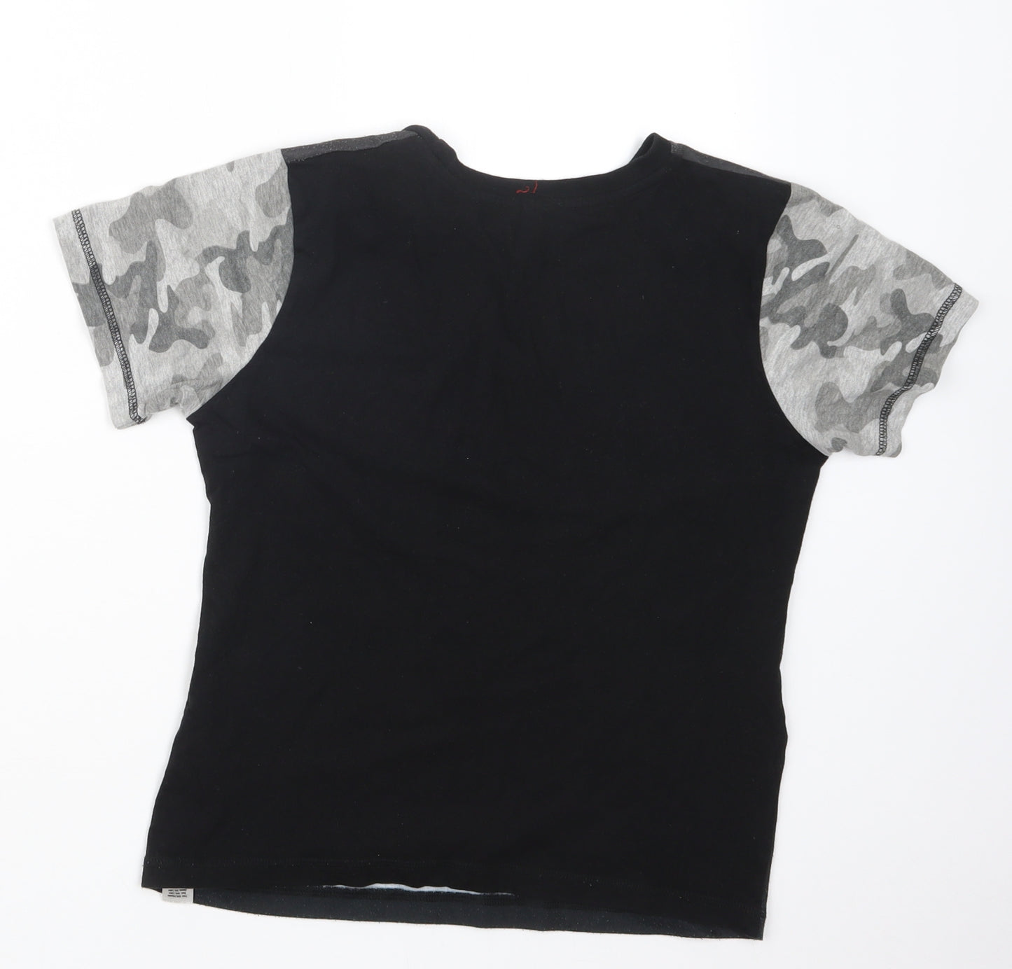 George Boys Black Geometric   Pyjama Top Size 10-11 Years  - WWE
