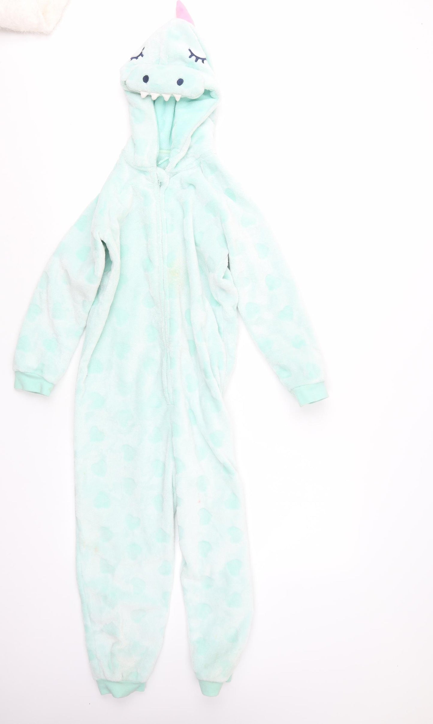 George Girls Green Geometric  Top One Piece Size 8-9 Years