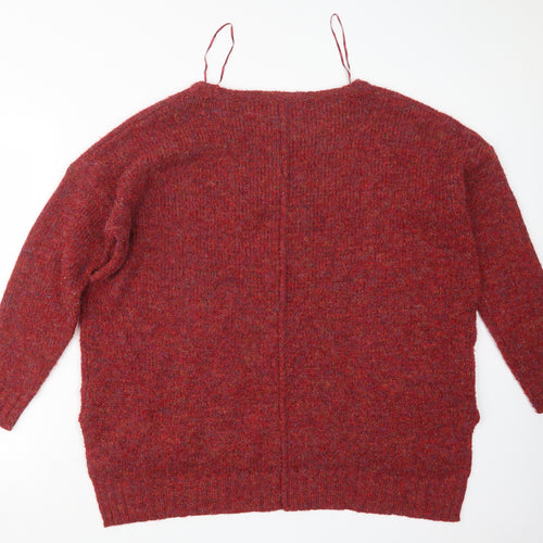 Marks and Spencer Womens Red  Knit Pullover Jumper Size L