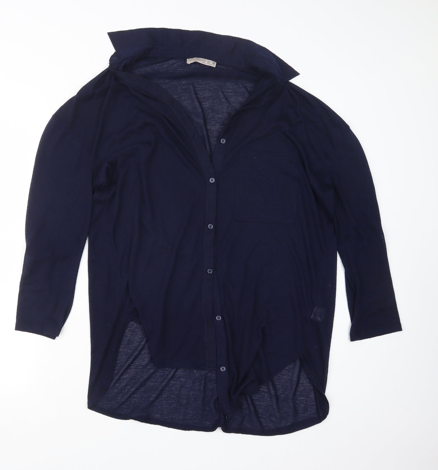 Atmosphere Womens Blue   Basic Button-Up Size 10