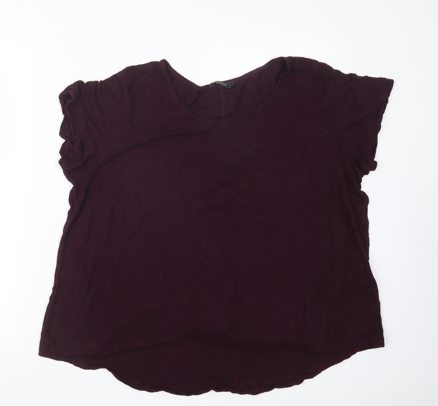 Evans Womens Purple   Basic T-Shirt Size 22