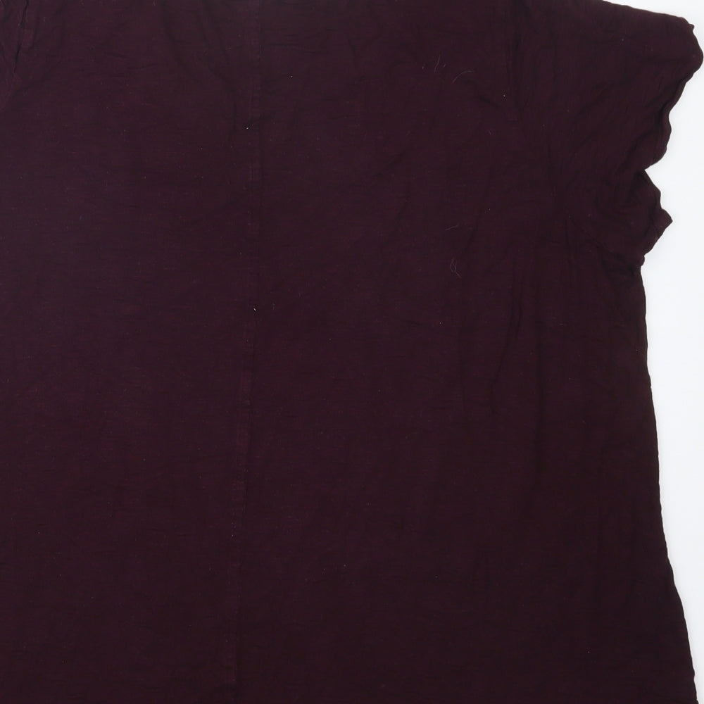 Evans Womens Purple   Basic T-Shirt Size 22