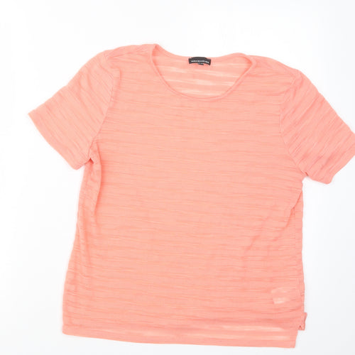 Warehouse Womens Orange   Basic T-Shirt Size 10