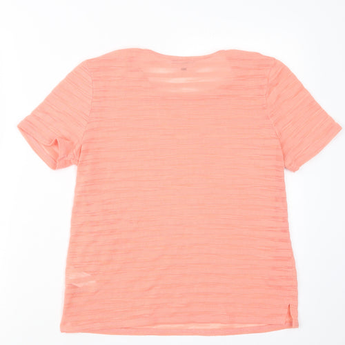 Warehouse Womens Orange   Basic T-Shirt Size 10