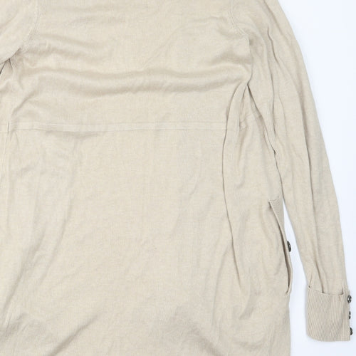 Preworn Womens Beige   Cardigan Jumper Size S
