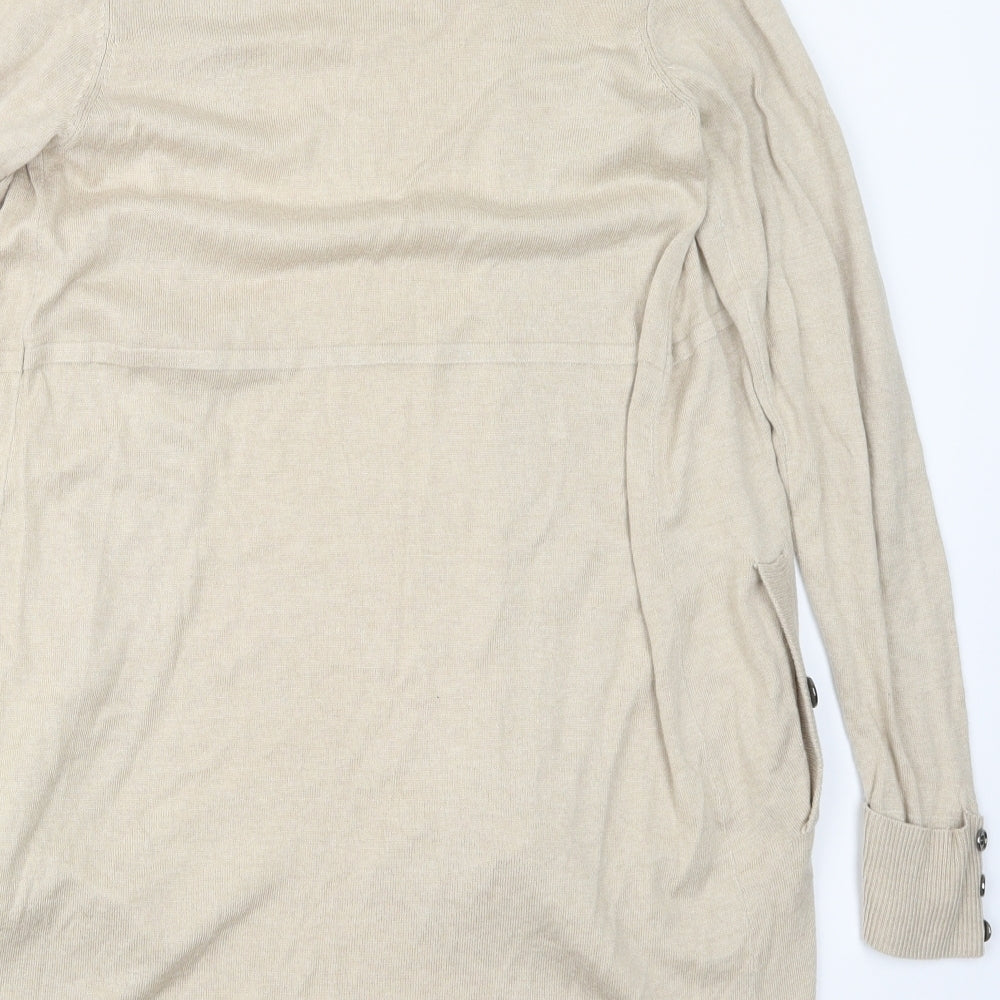 Preworn Womens Beige   Cardigan Jumper Size S