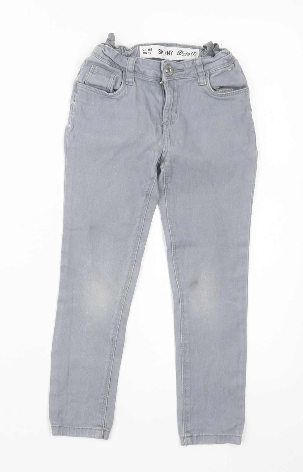 Denim Co. Boys Grey  Denim Straight Jeans Size 5-6 Years