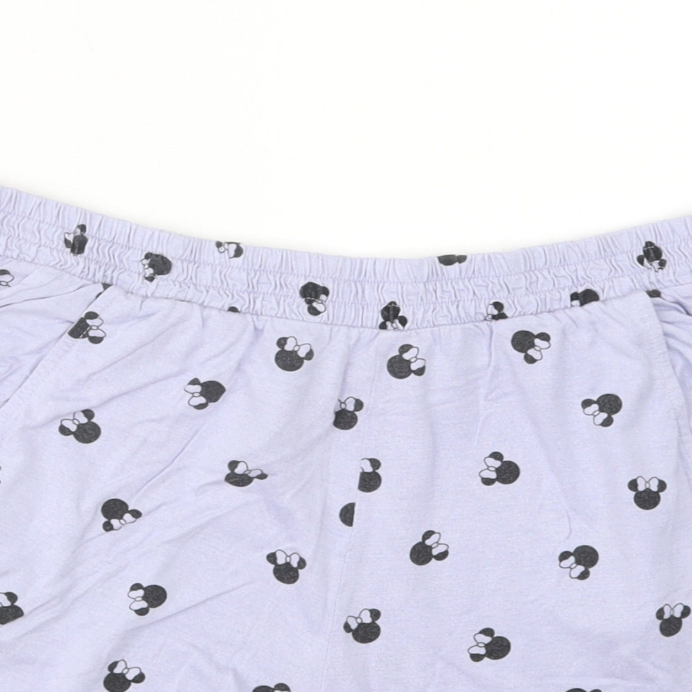 Disney Womens Blue Geometric  Capri Sleep Shorts Size M  - Minnie Mouse