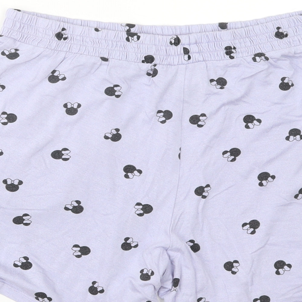 Disney Womens Blue Geometric  Capri Sleep Shorts Size M  - Minnie Mouse
