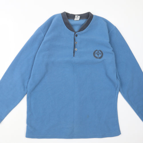 Sude Mens Blue   Pullover Sweatshirt Size L