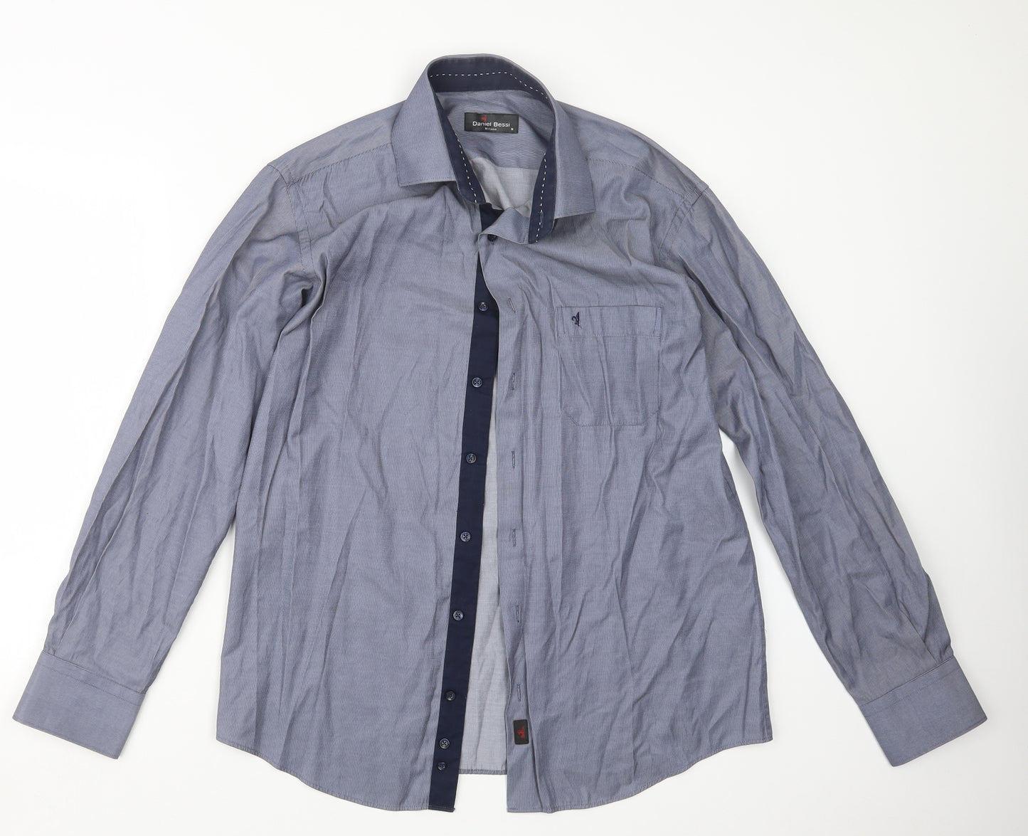 Daniel Bessi Mens Blue    Button-Up Size M