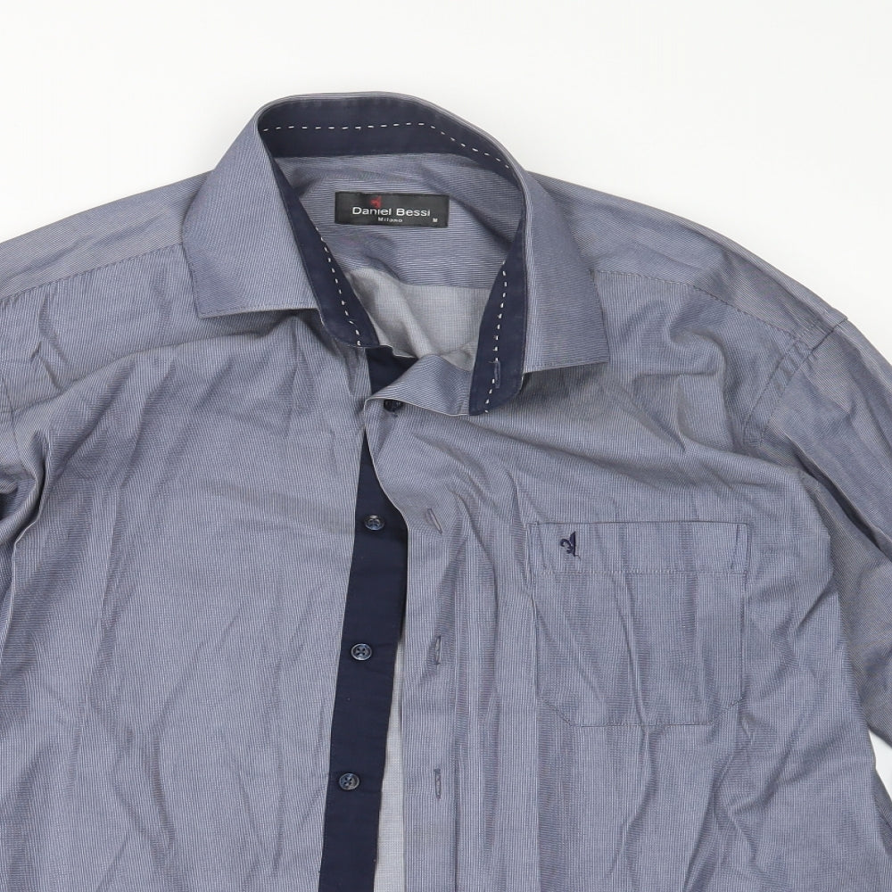 Daniel Bessi Mens Blue    Button-Up Size M