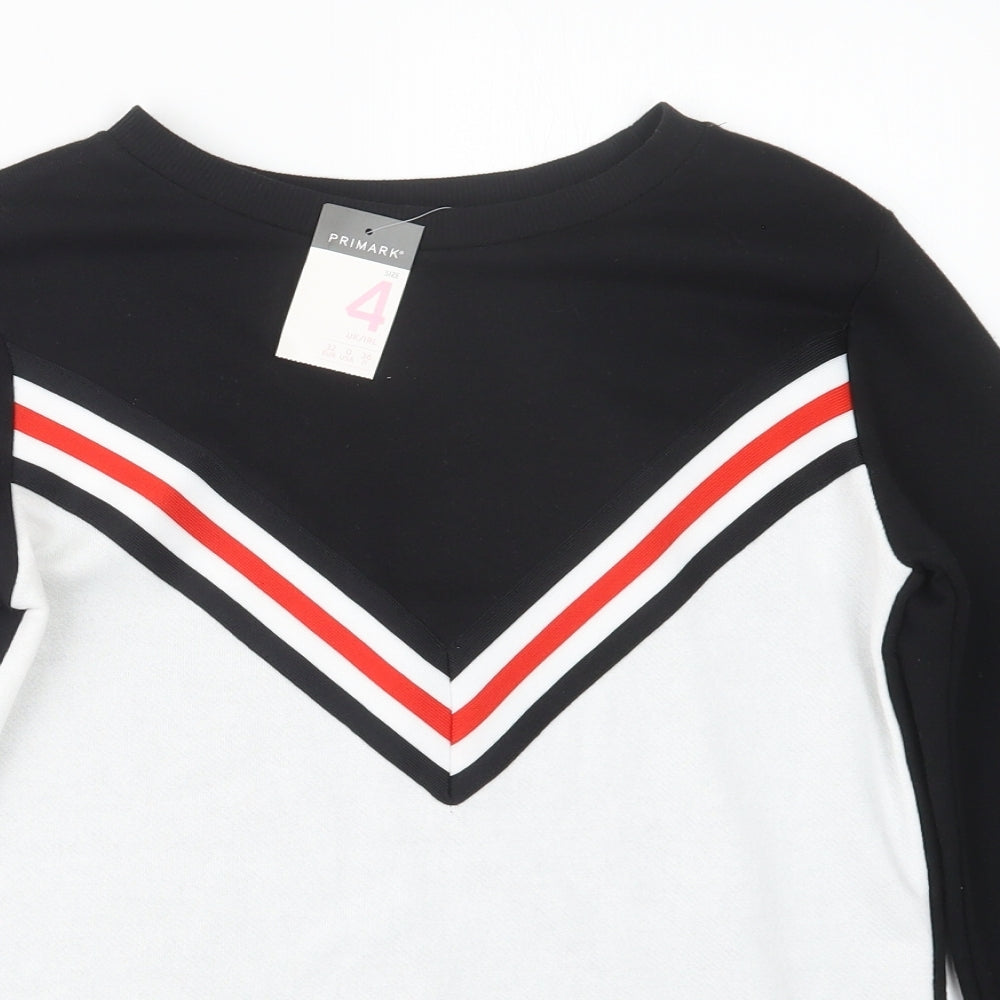 Primark Womens Black  Knit Pullover Jumper Size 4