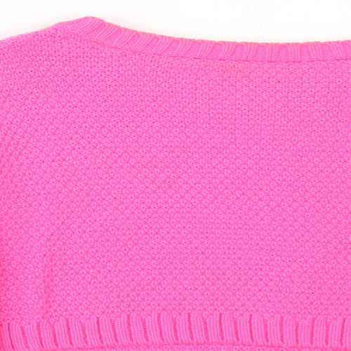 I SAW IT FIRST Womens Pink  Knit Pullover Jumper Size S