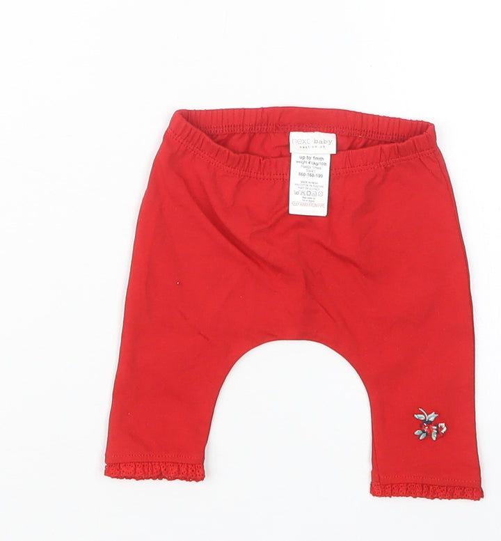 NEXT Girls Red   Capri Trousers Size Newborn