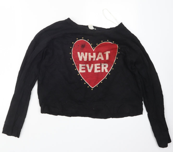 FOREVER 21 Womens Black Pullover Jumper Size M