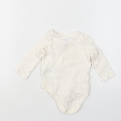 F&F Girls White   Babygrow One-Piece Size 0-3 Months