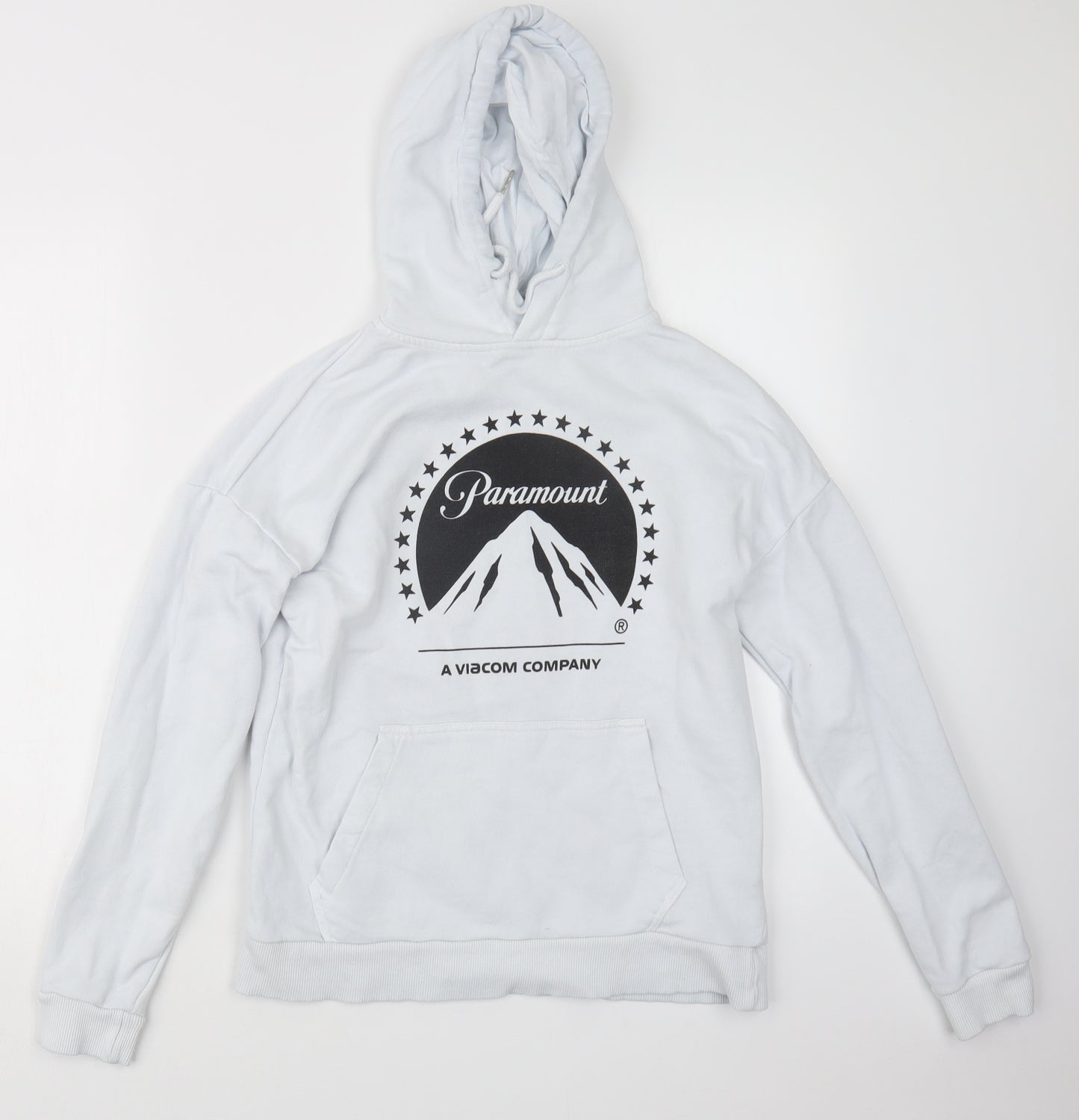 Paramount Mens White   Pullover Hoodie Size S