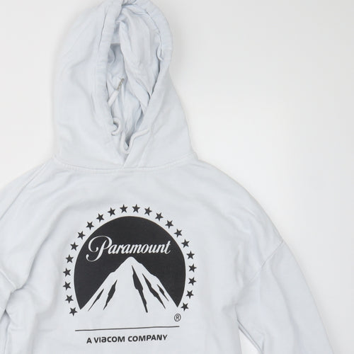 Paramount Mens White   Pullover Hoodie Size S