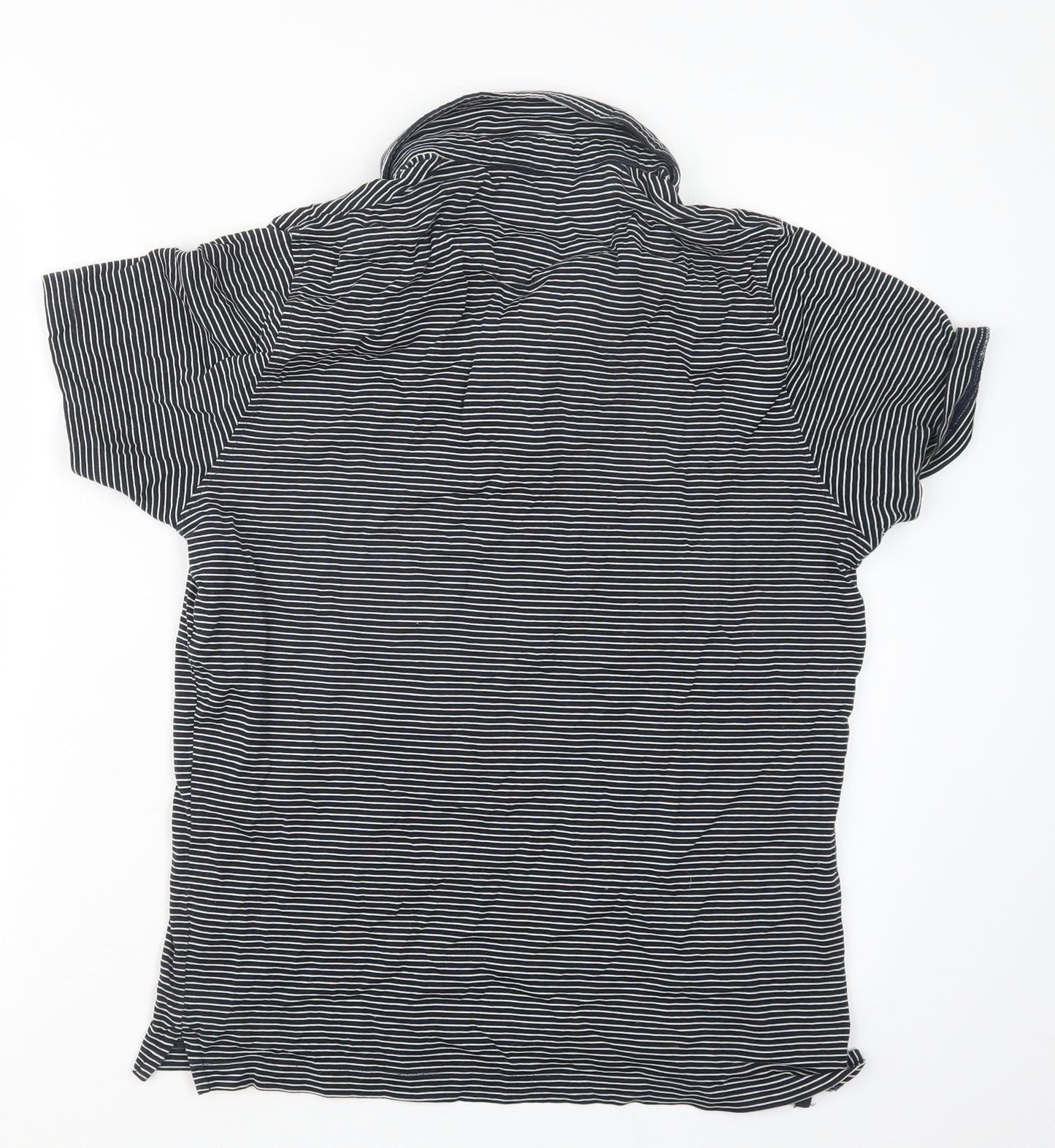 NEXT Mens Blue Striped   Polo Size S