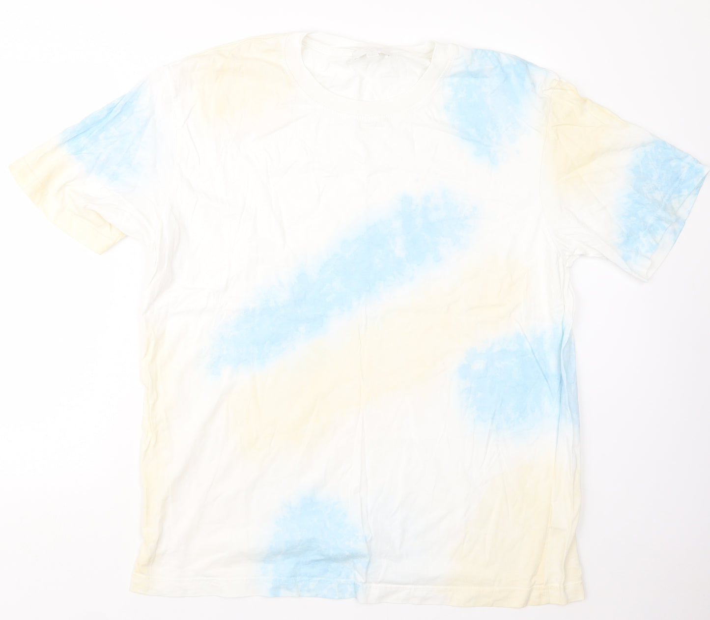 COS Mens Blue Geometric   T-Shirt Size L