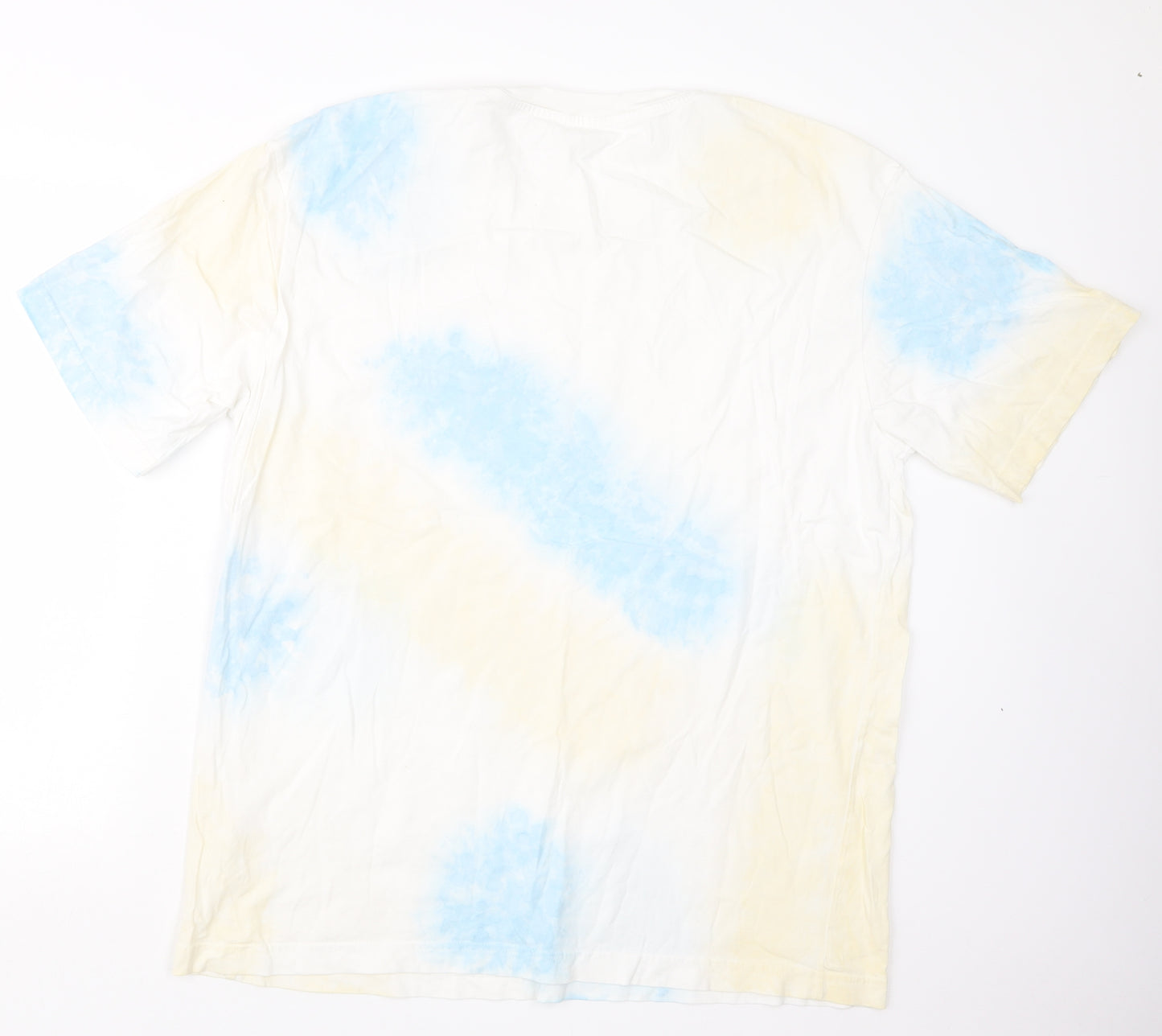 COS Mens Blue Geometric   T-Shirt Size L