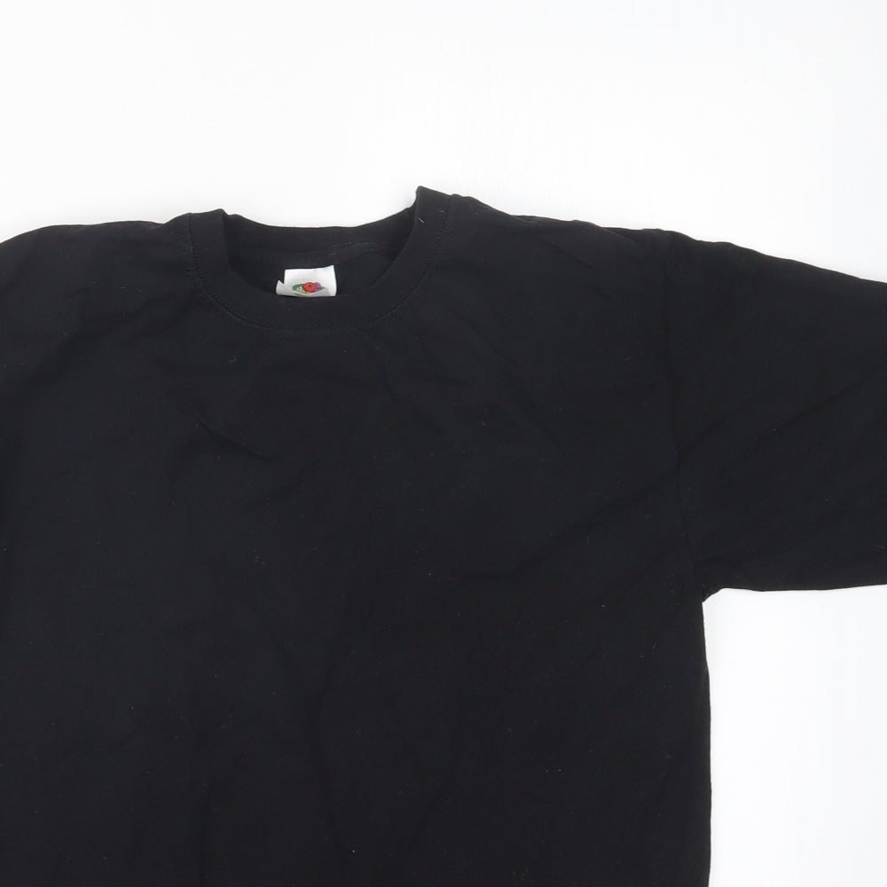 Fruit of the Loom Mens Black    T-Shirt Size S