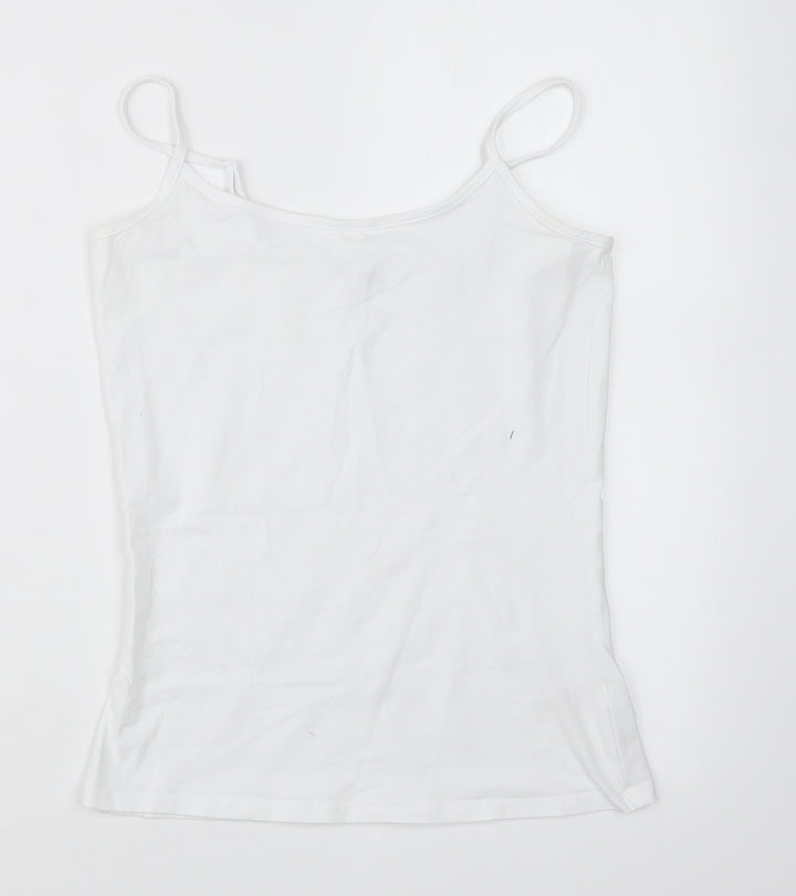 F&F Womens White Geometric  Top Pyjama Set Size 10