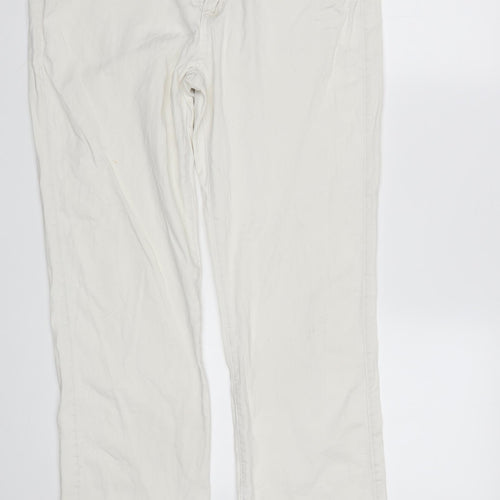 Janina Womens White   Straight Jeans Size 14 L29 in
