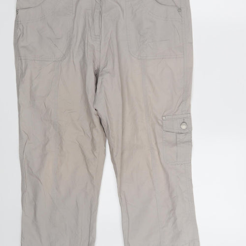 Bexleys Womens Grey   Cropped Trousers Size 34 in L21 in