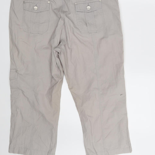 Bexleys Womens Grey   Cropped Trousers Size 34 in L21 in