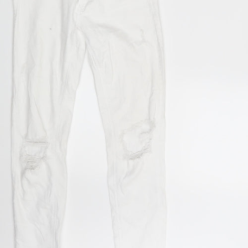 TALLY WEiJL Womens White  Denim Skinny Jeans Size 10 L28 in