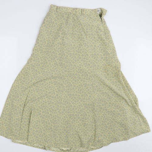 Viyella Womens Yellow Geometric  A-Line Skirt Size 10