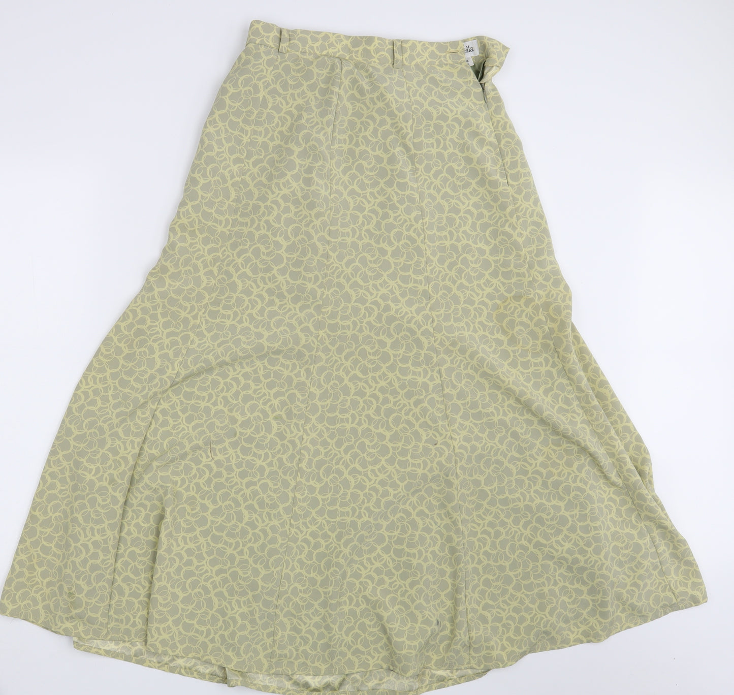 Viyella Womens Yellow Geometric  A-Line Skirt Size 10