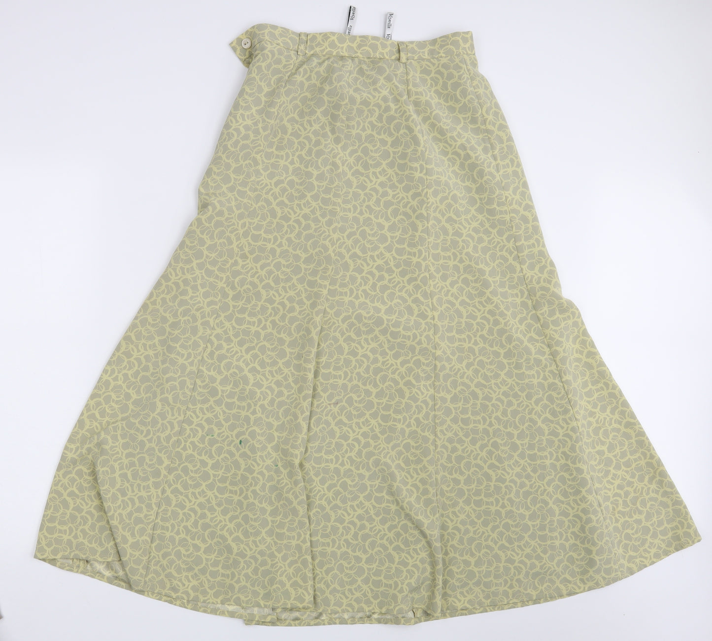 Viyella Womens Yellow Geometric  A-Line Skirt Size 10