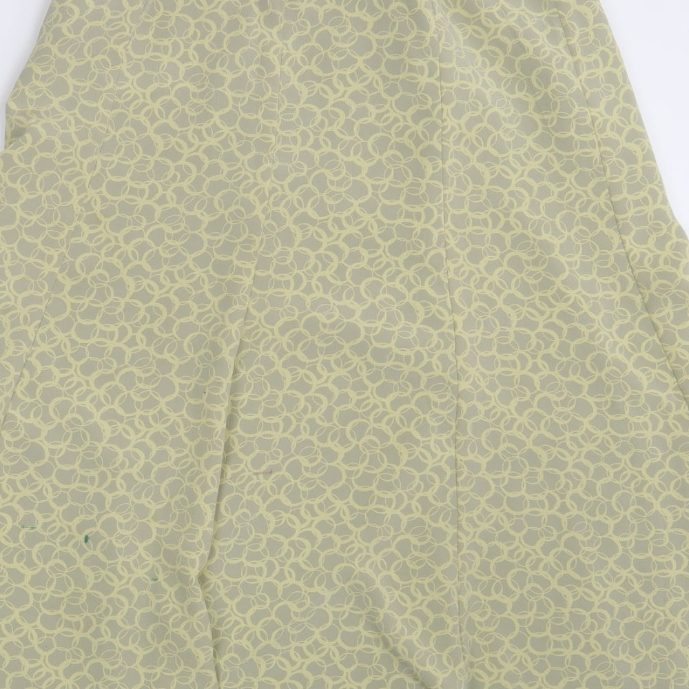 Viyella Womens Yellow Geometric  A-Line Skirt Size 10
