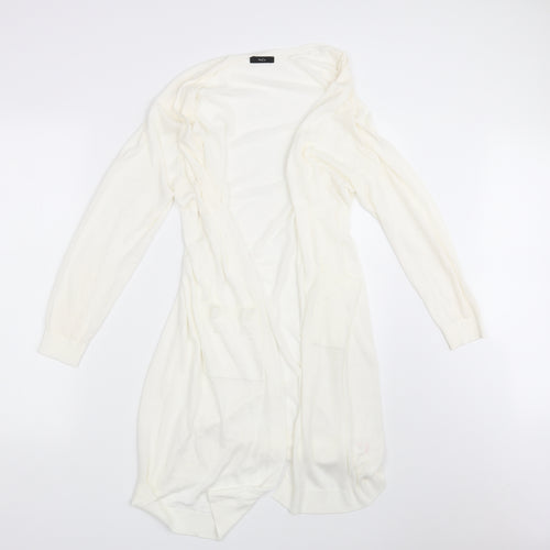 M&Co. Womens Ivory   Wrap Jumper Size M
