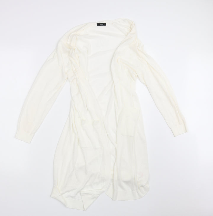 M&Co. Womens Ivory   Wrap Jumper Size M