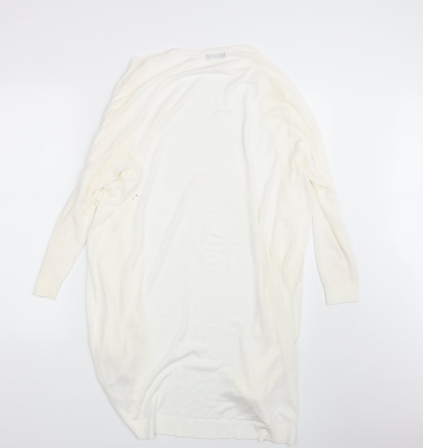 M&Co. Womens Ivory   Wrap Jumper Size M