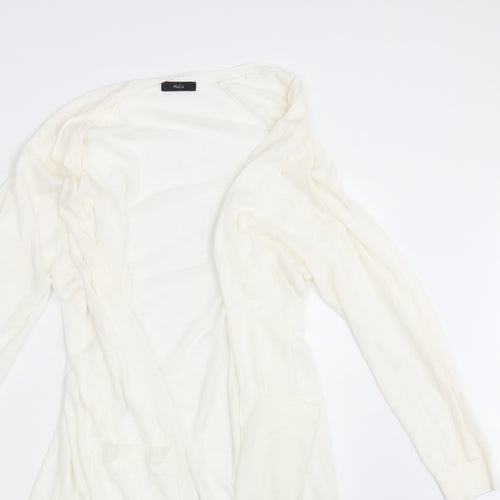 M&Co. Womens Ivory   Wrap Jumper Size M