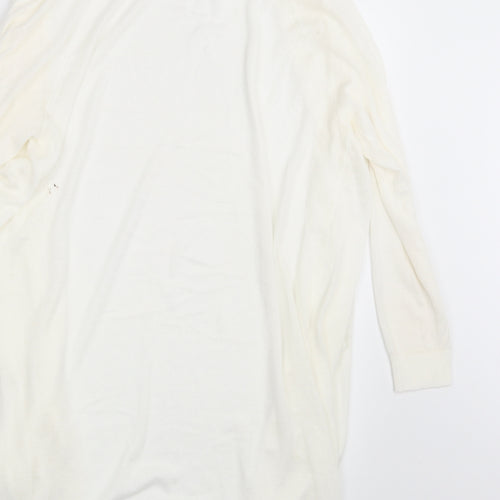 M&Co. Womens Ivory   Wrap Jumper Size M